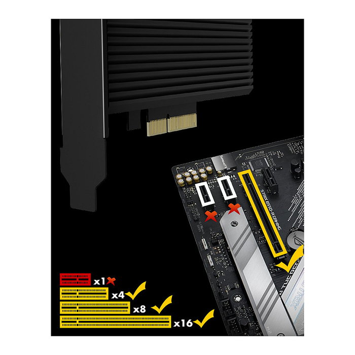 ICY BOX IB-PCI208-HS Tarjeta de expansión PCIe a M.2 NVMe con disipador