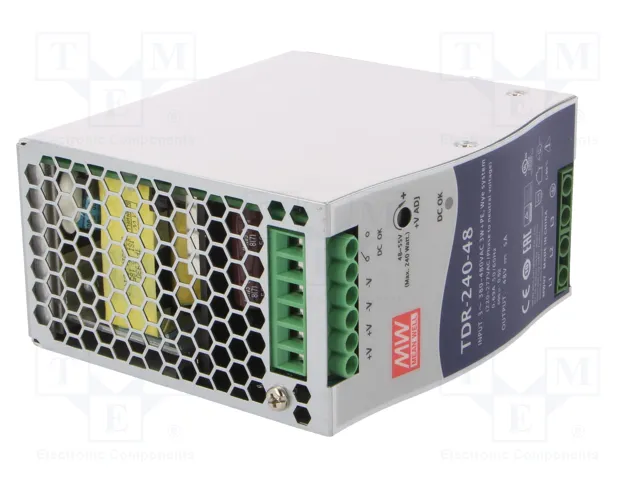 MEAN WELL TDR-240-48 Alimentador de Impulso para Carril DIN 240W 48VDC 5A