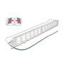 DeLOCK Patch panel de 19″ con 24 puertos Keystone inclinables y alivio de tensión