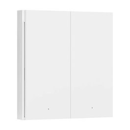 Aqara Wireless Remote Switch H1 Double Rocker WRS-R02, Interruptor Inalámbrico ZigBee con 2 Botones, Inclinación, Compatible con HomeKit, Blanco