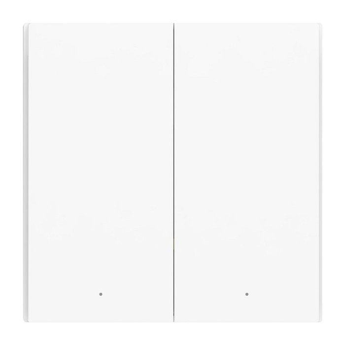 Aqara Wireless Remote Switch H1 Double Rocker WRS-R02, Interruptor Inalámbrico ZigBee con 2 Botones, Inclinación, Compatible con HomeKit, Blanco