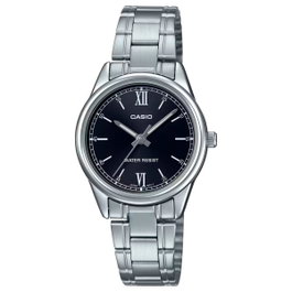 Casio LTP-V005D-1B2 con esfera negra y correa gris