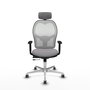 PIQUERAS Y CRESPO Silla de oficina Jorquera Gris y Blanco