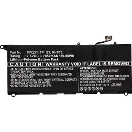 CoreParts Batería para Dell de 46.36Wh 7.6V 6100mAh, Negro