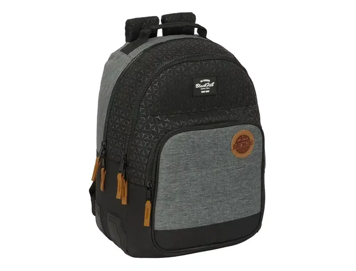 Safta Mochila Doble Adaptable a Carro Blackfit8 Old School Reciclado