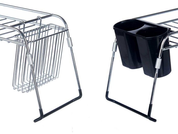 Kinvara Soporte Fregadero Metal Doble Cubertero 44 x 11 x 16 cm (Set de 4)