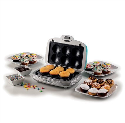 Ariete 1972/01 Sandwichera 3 en 1 Party Time para Donuts y Cupcakes, Azul