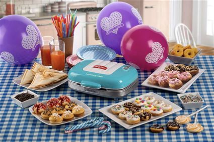 Ariete 1972/01 Sandwichera 3 en 1 Party Time para Donuts y Cupcakes, Azul