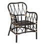 Sillón Negro Ratán Salón 58 X 62 X 85 cm