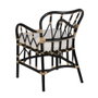 Sillón Negro Ratán Salón 58 X 62 X 85 cm