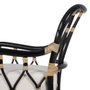 Sillón Negro Ratán Salón 58 X 62 X 85 cm