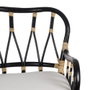 Sillón Negro Ratán Salón 58 X 62 X 85 cm