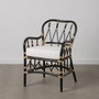 Sillón Negro Ratán Salón 58 X 62 X 85 cm