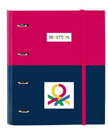 Safta Carpeta 4 Anillas 35mm con Recambio Benetton "Cherry" 27x32x3,5cm
