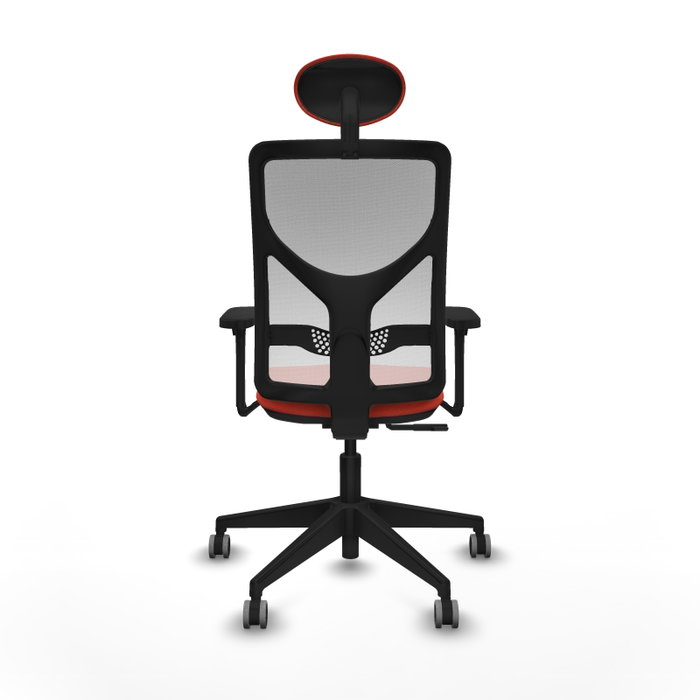 PIQUERAS Y CRESPO Silla de oficina Motilla con mecanismo Sincro, brazos 3D y cabecero fijo, Naranja oscuro/Blanco PIQUERAS Y CRESPO Silla de oficina Motilla con mecanismo Sincro, brazos 3D y cabecero fijo, Naranja oscuro/Blanco