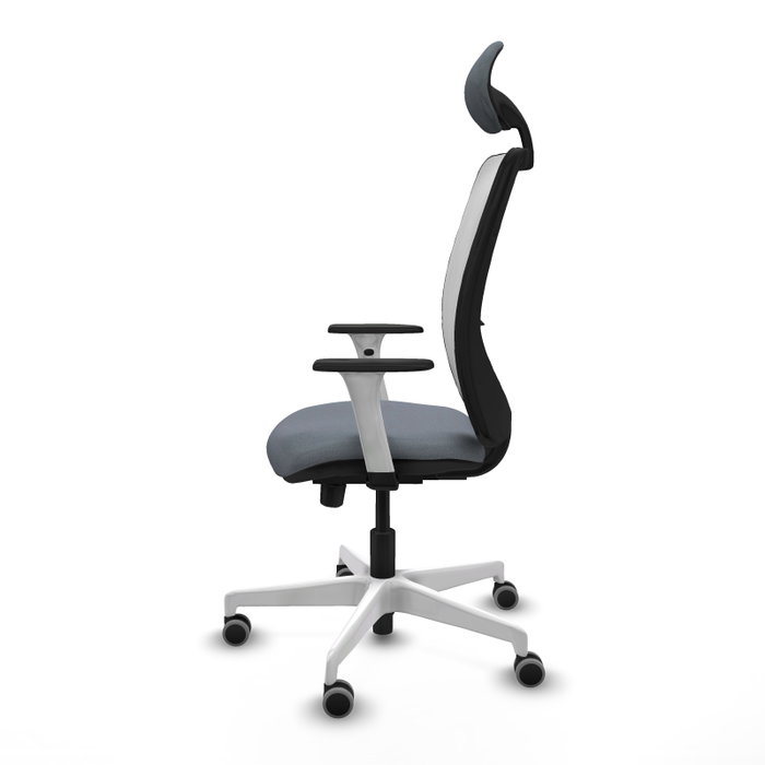 PIQUERAS Y CRESPO Silla de oficina Zulema Gris y Blanca con Mecanismo Sincro/Traslack PIQUERAS Y CRESPO Silla de oficina Zulema Gris y Blanca con Mecanismo Sincro/Traslack