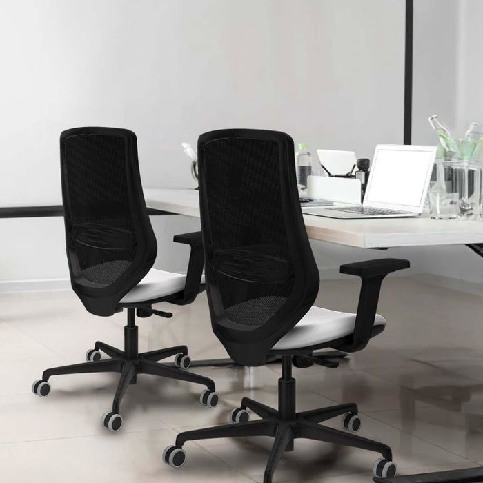 PIQUERAS Y CRESPO Silla de oficina Mardos con mecanismo Sincro, Gris claro y Negro PIQUERAS Y CRESPO Silla de oficina Mardos con mecanismo Sincro, Gris claro y Negro