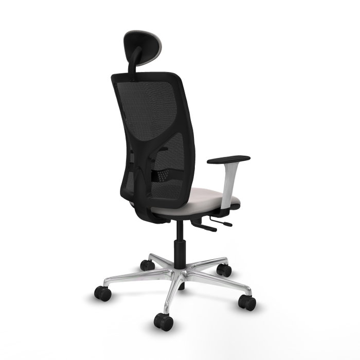 PIQUERAS Y CRESPO Silla de oficina Motilla Blanco/Negro con mecanismo Sincro/Traslack PIQUERAS Y CRESPO Silla de oficina Motilla Blanco/Negro con mecanismo Sincro/Traslack
