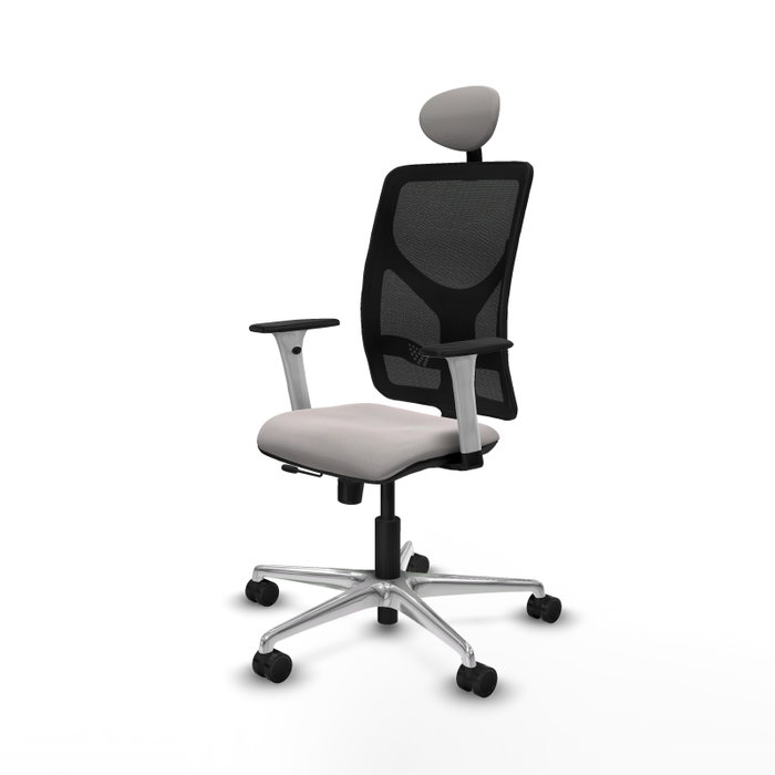 PIQUERAS Y CRESPO Silla de oficina Motilla Blanco/Negro con mecanismo Sincro/Traslack PIQUERAS Y CRESPO Silla de oficina Motilla Blanco/Negro con mecanismo Sincro/Traslack