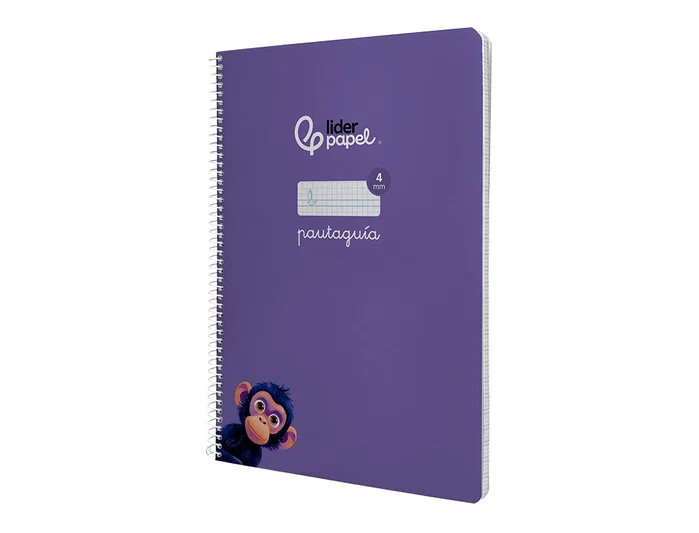 Liderpapel Cuaderno Espiral Pautaguía A4 Tapa Dura Lila