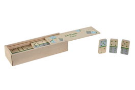 DKD Home Decor Juego de Mesa Domino Multicolor Madera 19 x 6.5 x 4 cm