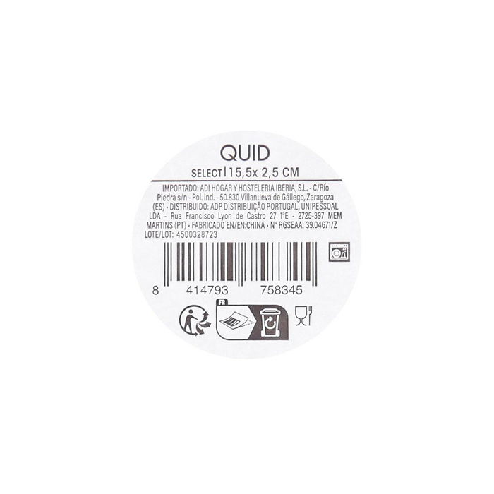 Plato Vidrio Select Vidrio Quid 15,5x2,5 cm