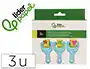 Liderpapel Esponja Manualidades Goma Eva Rodillo Formas Caja de 3 Unidades 45x160x135 mm