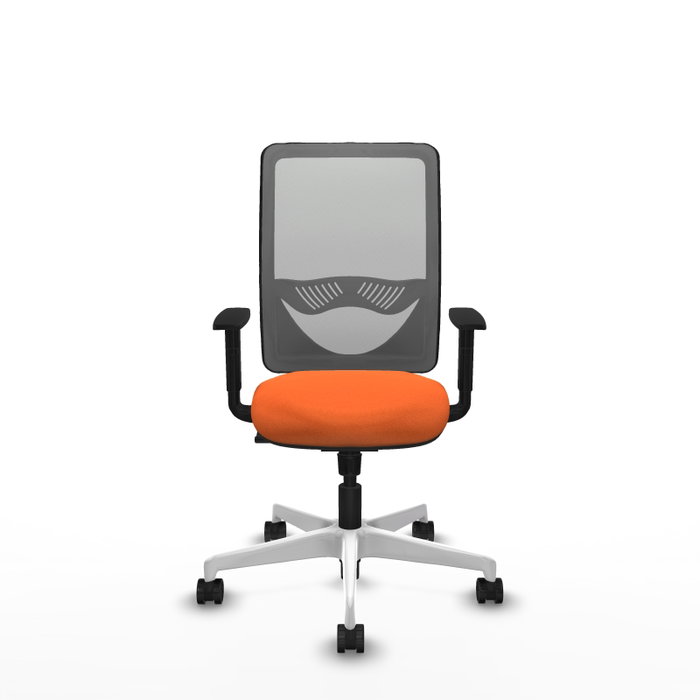 PIQUERAS Y CRESPO Silla de oficina Zulema con mecanismo Sincro, Tela Naranja y Malla Gris PIQUERAS Y CRESPO Silla de oficina Zulema con mecanismo Sincro, Tela Naranja y Malla Gris
