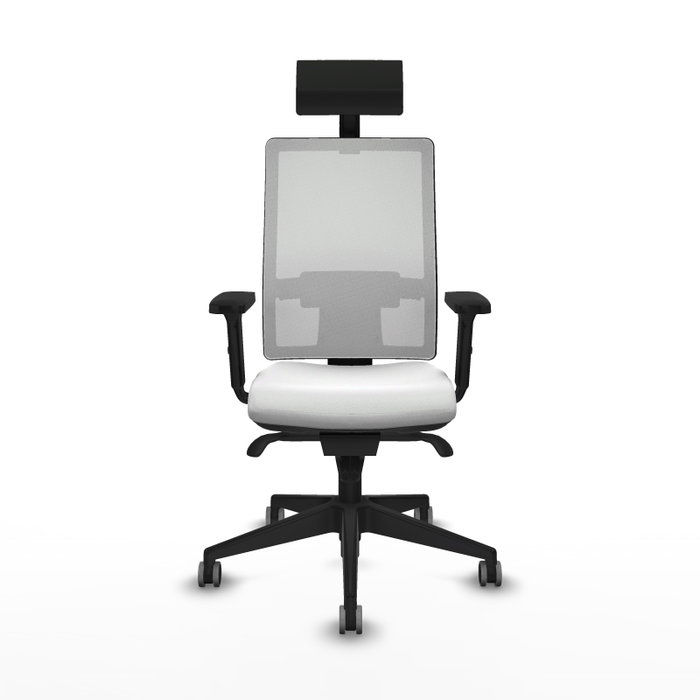 PIQUERAS Y CRESPO Silla de oficina Horna Blanca con Mecanismo Sincro PIQUERAS Y CRESPO Silla de oficina Horna Blanca con Mecanismo Sincro