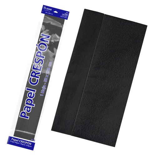 Papel Crepe (Pinocho) Dohe 30G 0,5X2,5 M Negro Papel Crepe (Pinocho) Dohe 30G 0,5X2,5 M Negro