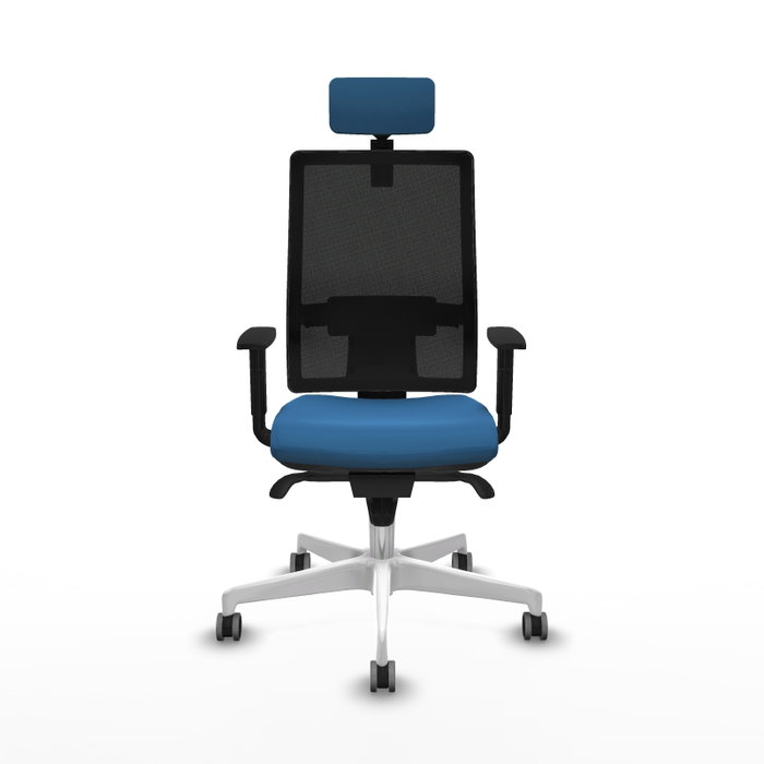 PIQUERAS Y CRESPO Silla de oficina Horna con Mecanismo Sincro, Azul claro y Negro