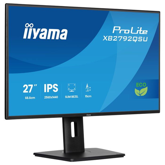 Iiyama ProLite XB2792QSU-B1 68,6cm/27" 2560x1440 QHD IPS 3ms 120Hz HDMI DisplayPort USB VESA HAS Pivot Negro
