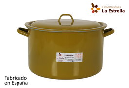 La Estrella Olla Recta Con Tapa 32 cm Verde (4 Unidades)