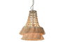 DKD Home Decor Lámpara Techo Balines Natural Yute Metal Flecos 50.5 x 148 x 50.5 cm
