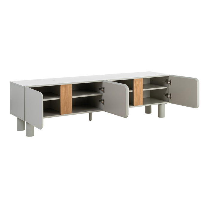 Ixia Mueble TV Malta Taupe 180 x 40 x 50 cm