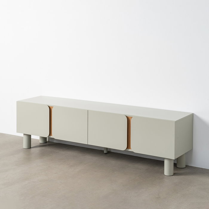 Ixia Mueble TV Malta Taupe 180 x 40 x 50 cm