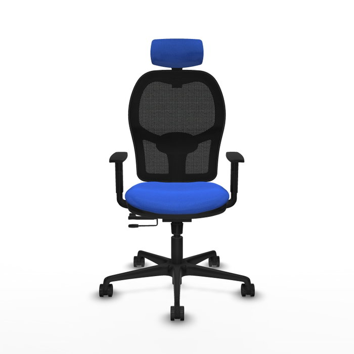 PIQUERAS Y CRESPO Silla de oficina Jorquera con mecanismo Sincro/Traslack Azul y Negro