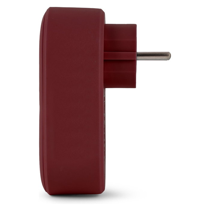 ENTAC Adaptador de enchufe EPAG-1EE-2USB-BR con 2x USB-A Borgoña