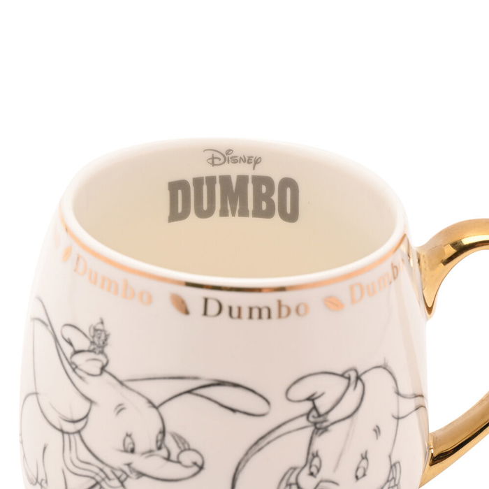 WIDDOP & CO Taza Dumbo Disney Porcelana China Ilustraciones Esbozadas Dorados