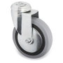 Q&Q Rueda giratoria JADE PLUS aro de goma Ø100 TP zincado pasante 10mm