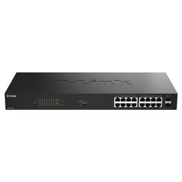 D-Link DGS-1018P Switch Gigabit con 16 puertos PoE y 2 puertos SFP