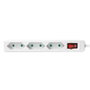 LogiLink LPS230 Regleta de 3 tomas con cable de 1,5 m, blanca