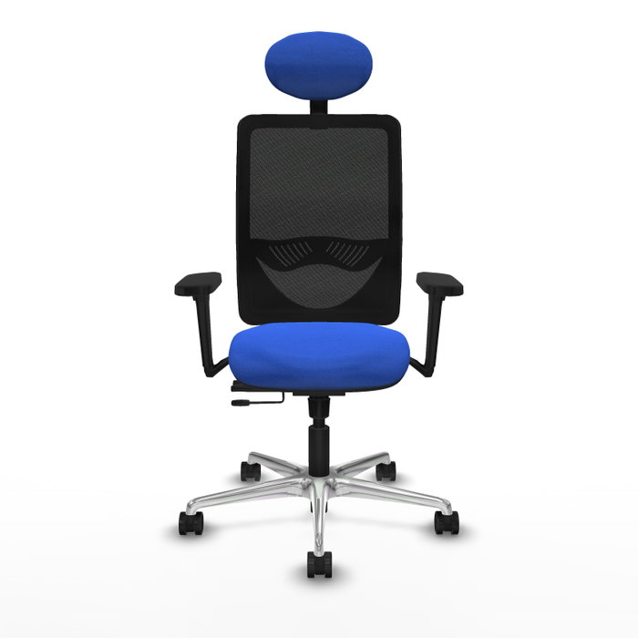 PIQUERAS Y CRESPO Silla de oficina Zulema con Mecanismo Sincro/Traslack, Azul y Negro