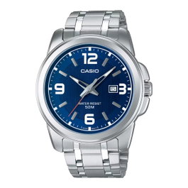 Casio MTP-1314D-2AVDF con esfera azul y correa de acero