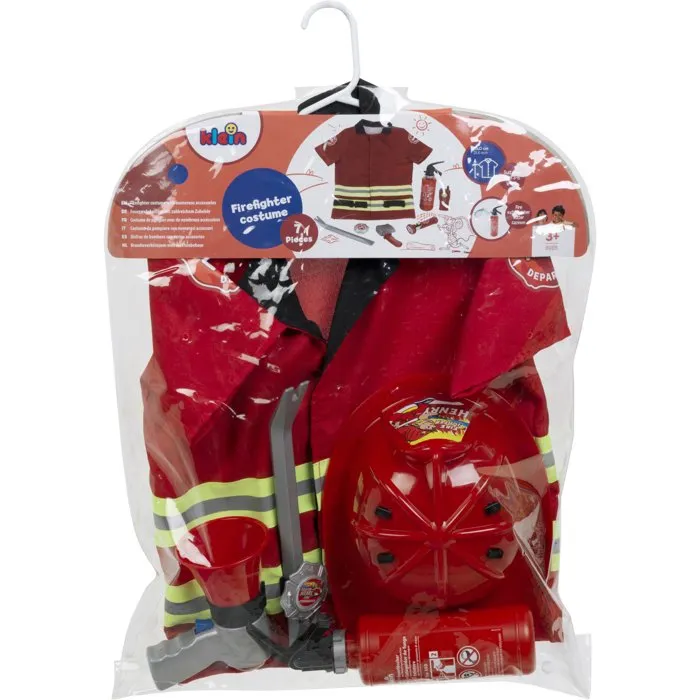 Klein Disfraz de Bombero 8985 - Disfraz de 6 Piezas para Niños Mayores de 3 Años