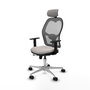 PIQUERAS Y CRESPO Silla de oficina Jorquera con mecanismo Sincro/Traslack en Blanco y Gris
