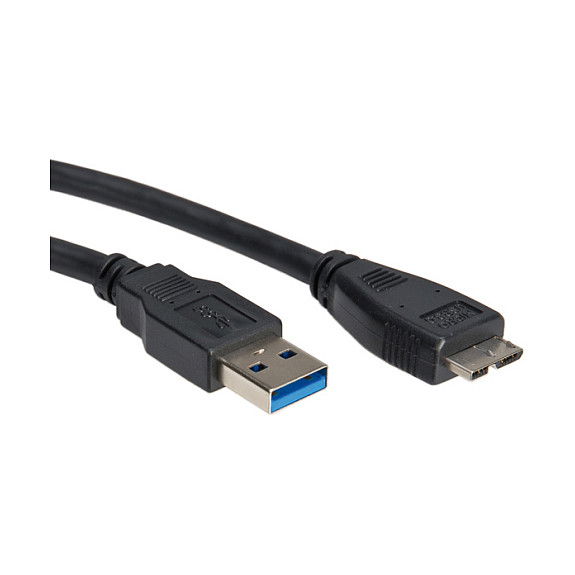 ROLINE 11.02.8873 Cable USB A a Micro-USB B 3.2 Gen 1, 0.8m, Negro