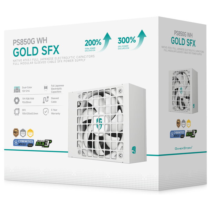 Deepcool Gamer Storm PS850G WH 850W ATX 3.1 Blanca Fuente de Alimentación Modular SFX