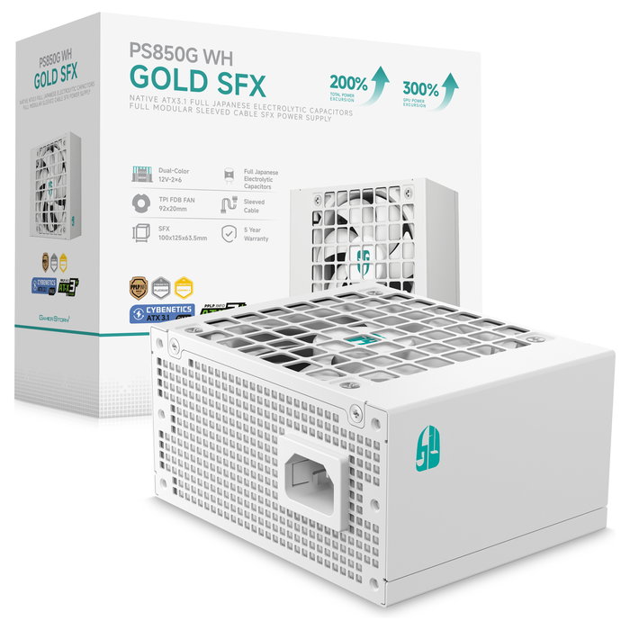 Deepcool Gamer Storm PS850G WH 850W ATX 3.1 Blanca Fuente de Alimentación Modular SFX