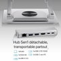 T'nb Soporte Metálico Giratorio 360° para Portátil iClick, Blanco